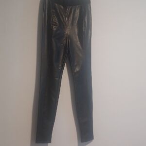 Sleek Black Leather Leggings